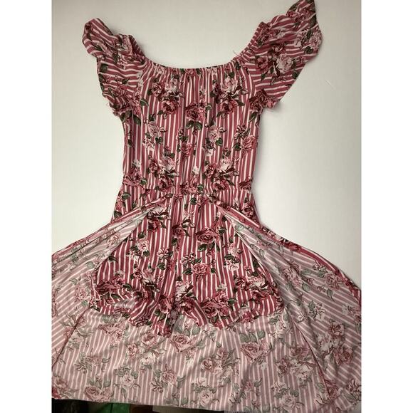 Girls Romper Dress Floral Size 10/12 - Picture 6 of 8